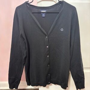 Lands' End Women's Classic Black Cardigan